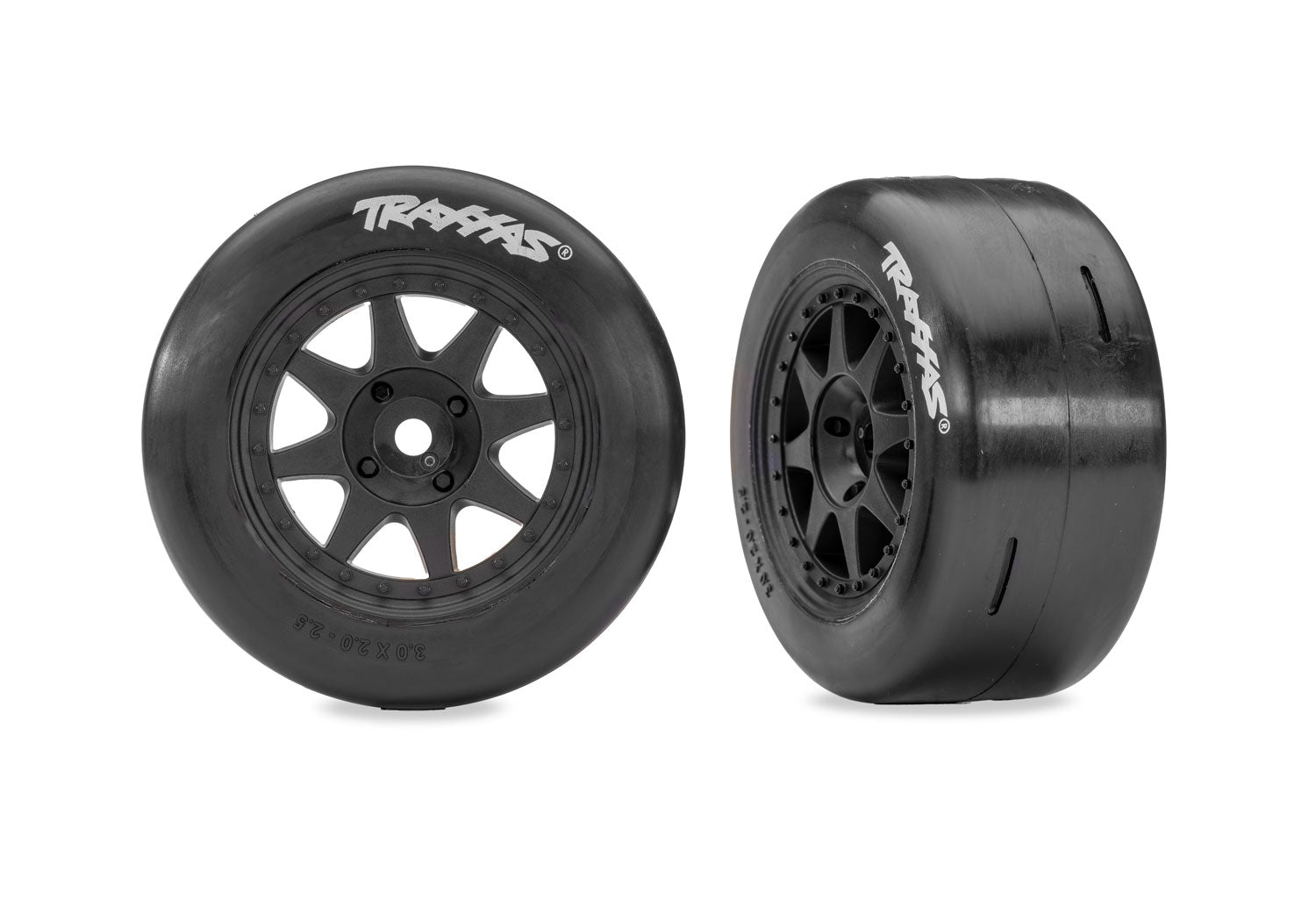 Traxxas Black Rear Mini Rally Wheels w/ Slick Tires (Soft) (2)