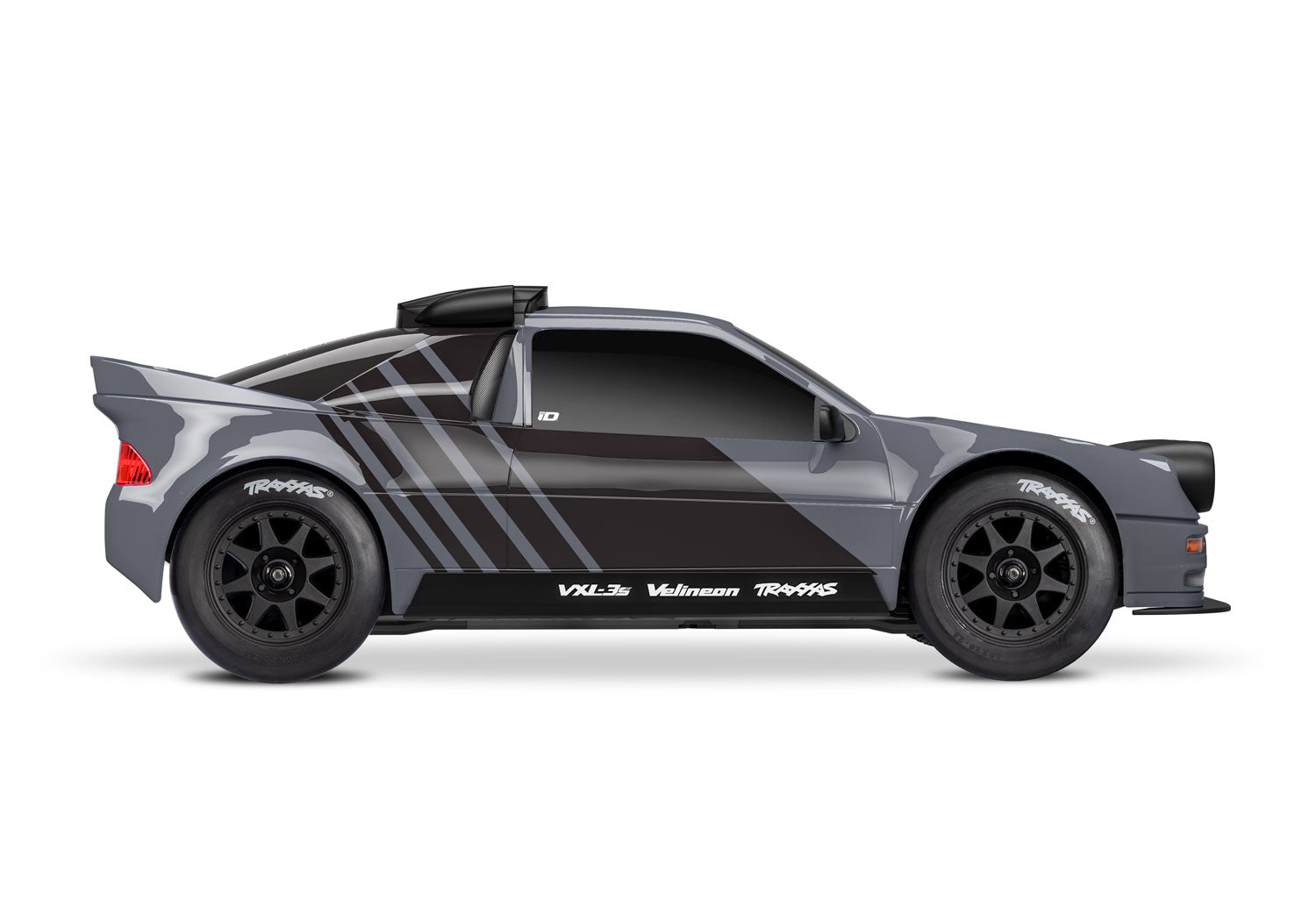 Traxxas Black Front Mini Rally Wheels w/ Slick Tires (Hard) (2)