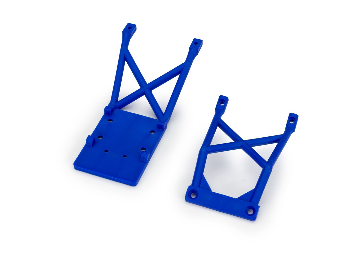 Traxxas Blue Front and Rear Skid Plates