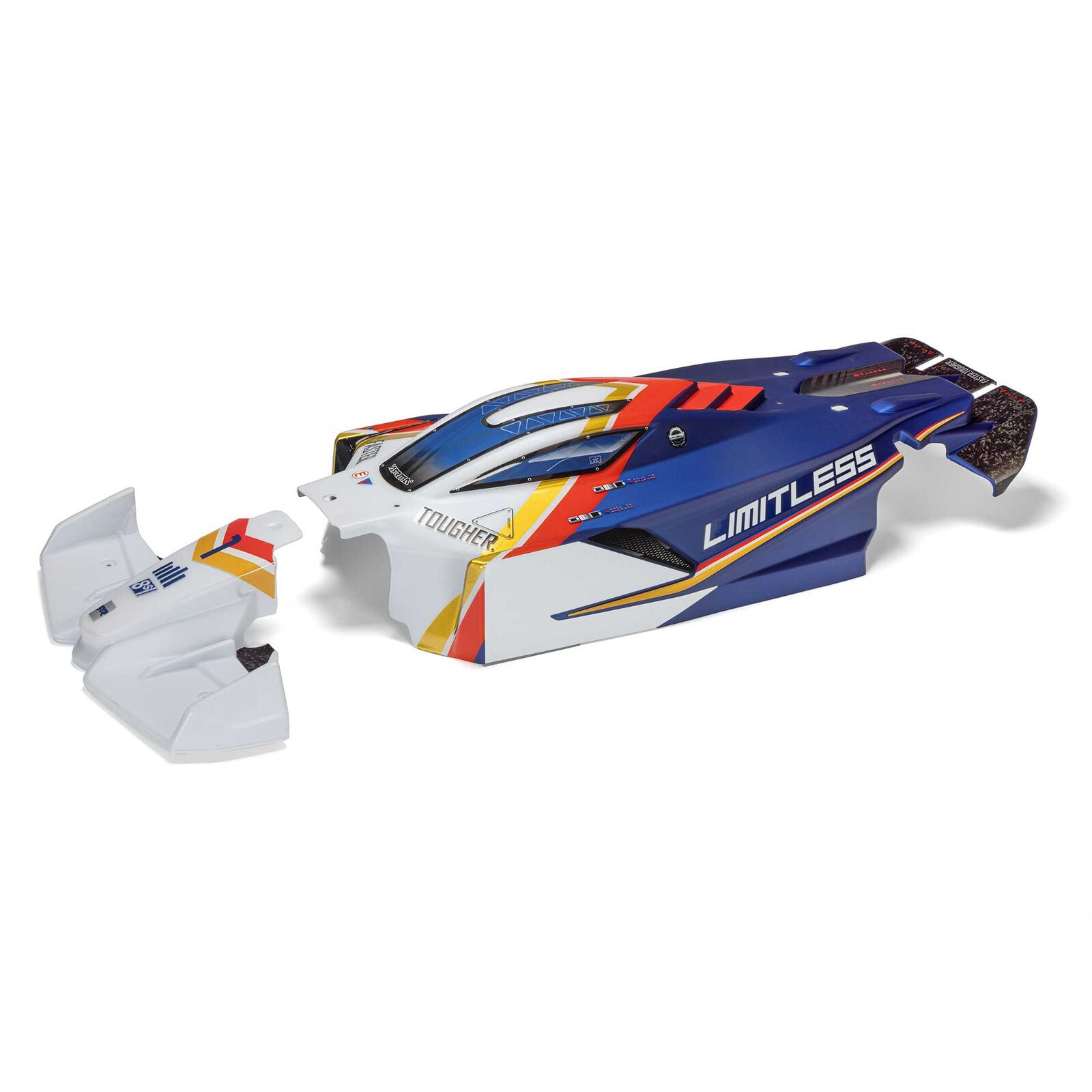 Arrma LIMITLESS Painted Decaled Trimmed Body (White/Blue)
