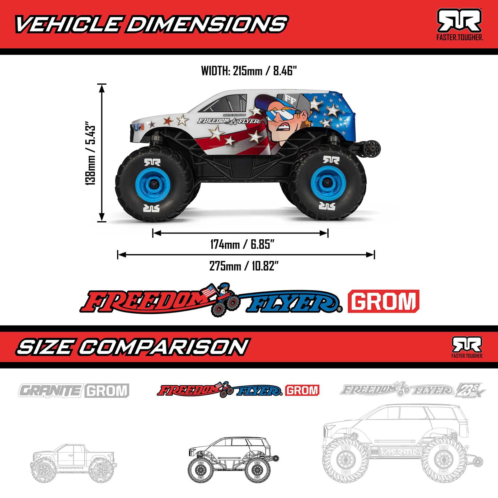 1/16 ARRMA FREEDOM FLYER GROM (Battery & Charger Included)