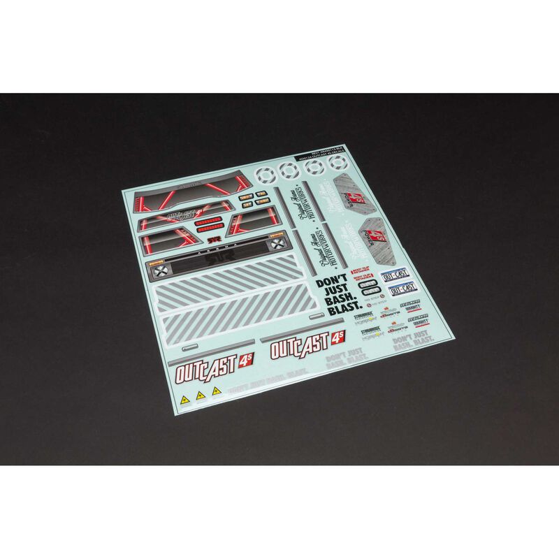 Arrma 1/10 OUTCAST 4X4 Clear Body w/ Decals