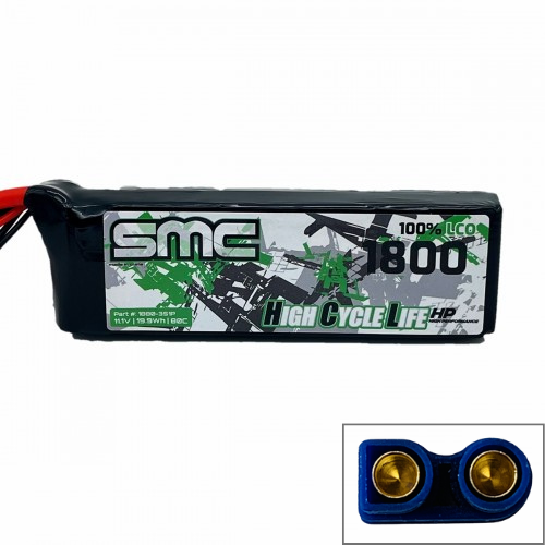 SMC HCL-HP 11.1V 3S 1800mAh 80C Flight Pack Lipo Battery