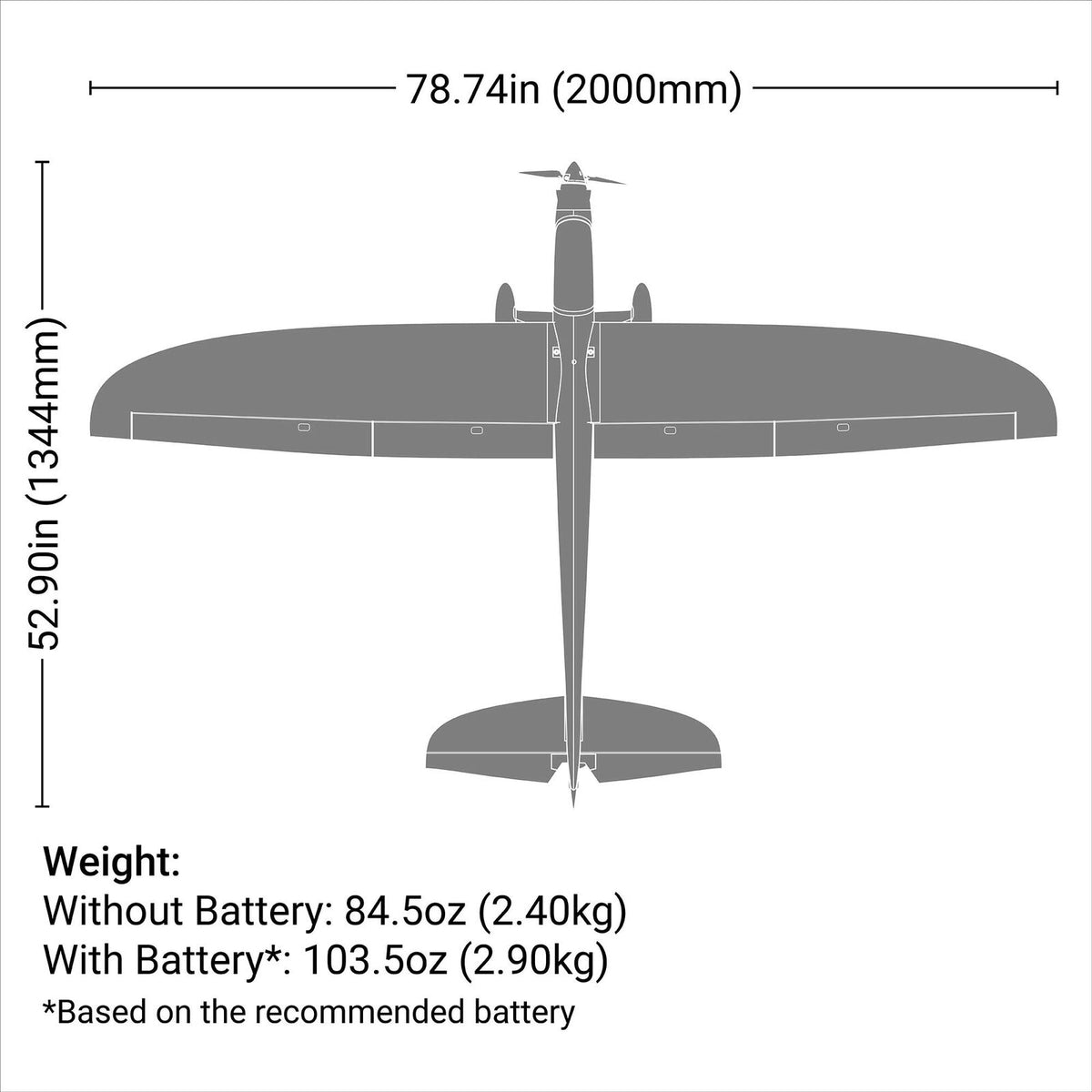 E-flite Conscendo 2.0m BNF Basic with AS3X+ and SAFE Select