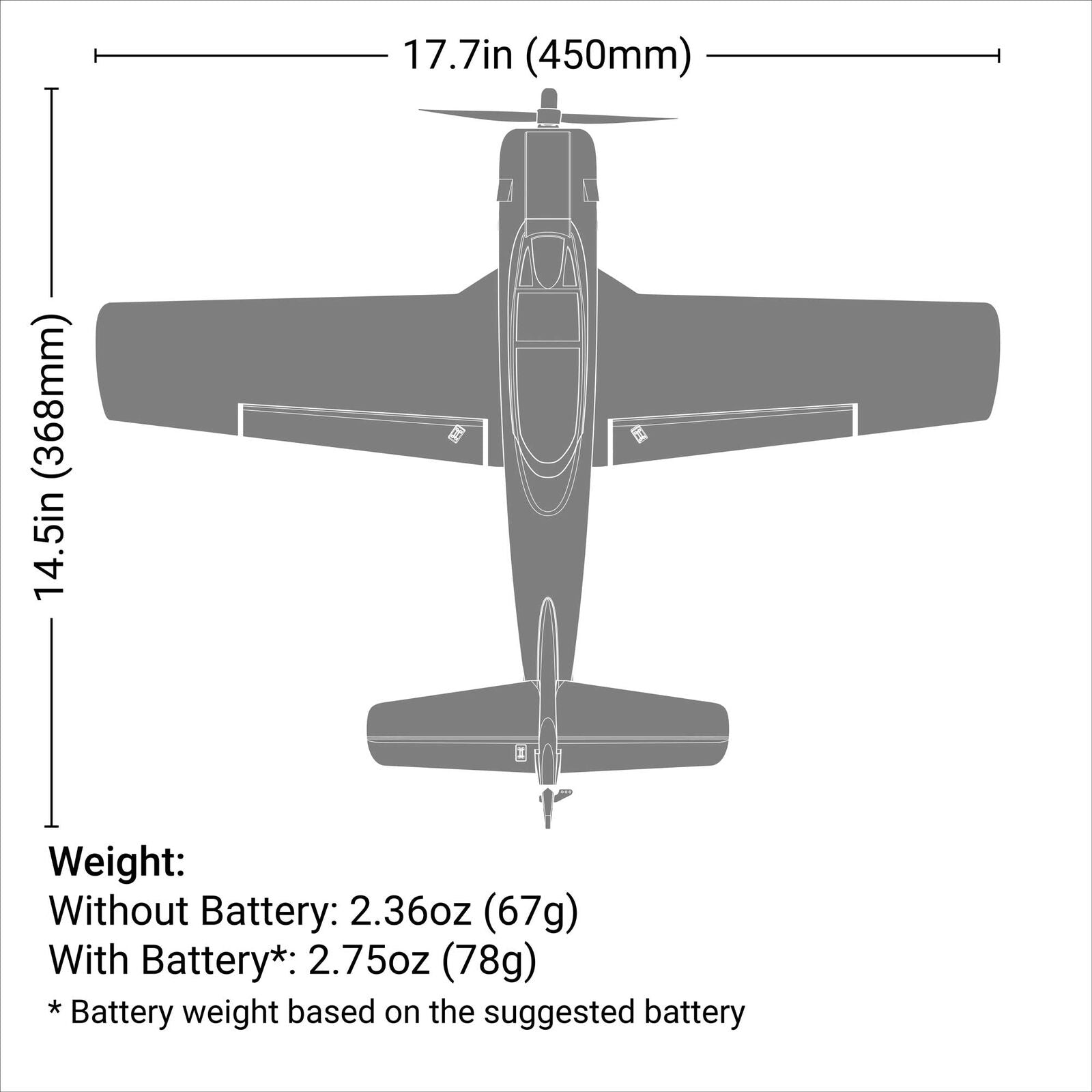 Hobbyzone T-28 Trojan 450mm RTF with SAFE (2 Flight Batteries Included)