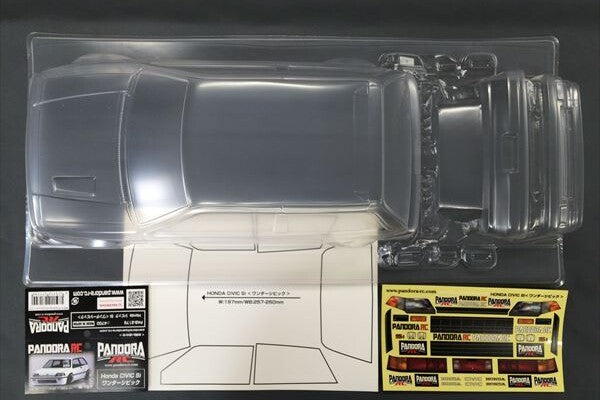 Pandora RC Honda Civic SI "Wonder" 1/10 Clear Drift Body