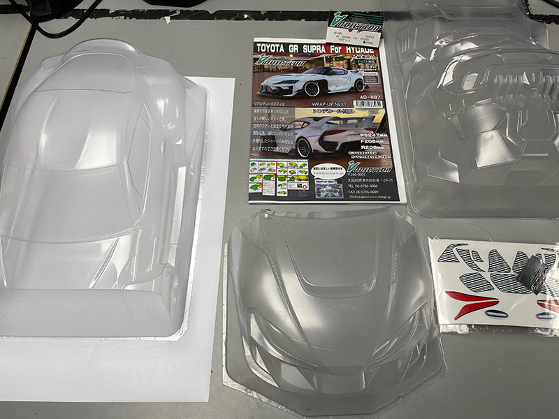 Addiction RC Toyota A90 Supra GR HYCADE 208mm 1/10 Clear Drift Body