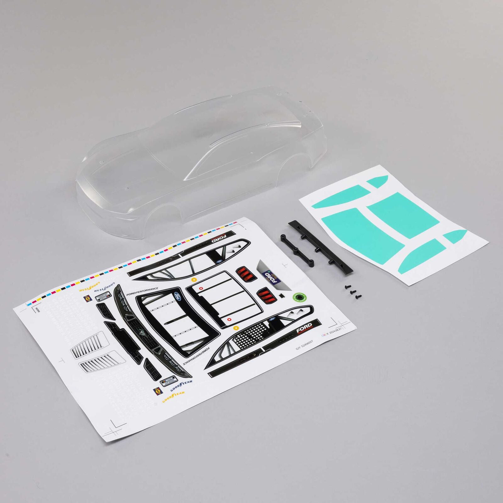 Losi 1/12 NASCAR Ford Clear Body w/ Stickers LOS-1917 *Sale