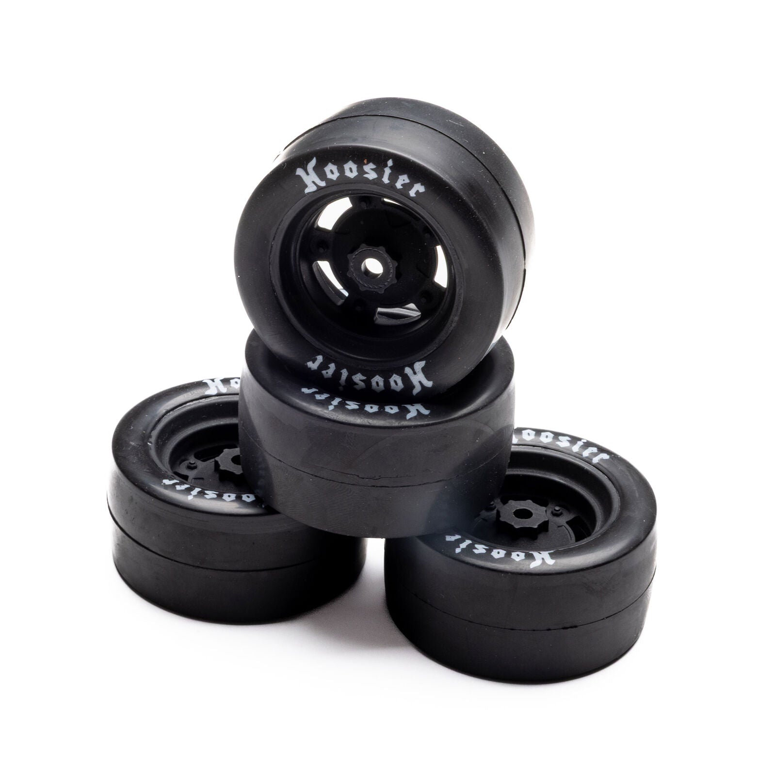 Losi Hoosier Mounted Tires, Medium (4): GROM Asphalt Late Model