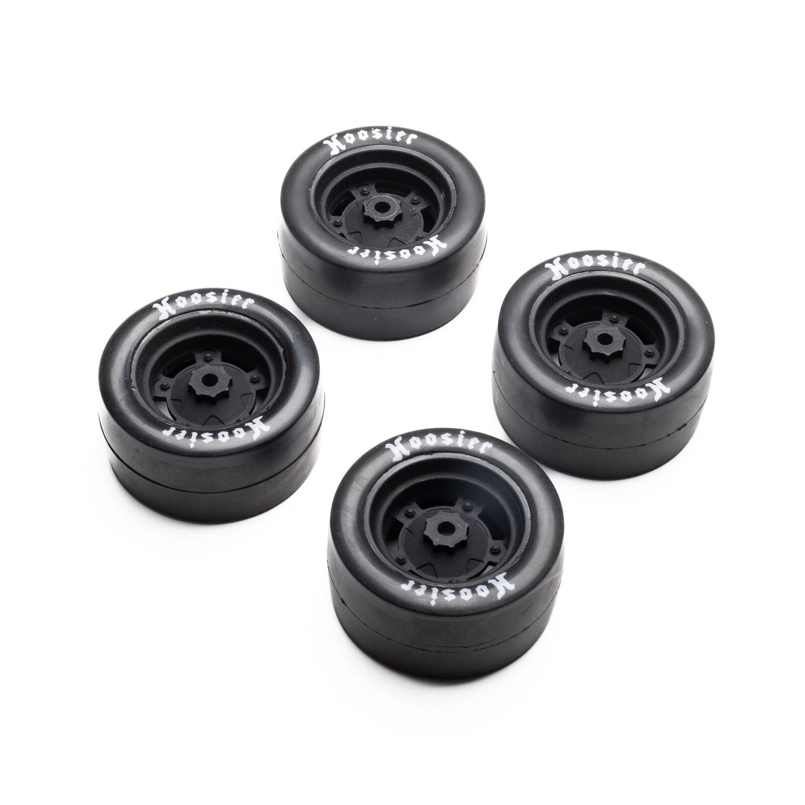 Losi Hoosier Mounted Tires, Medium (4): GROM Asphalt Late Model