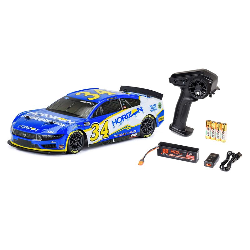 Losi Nascar RC Race Car 1/12 AWD RTR -  Michael McDowell #34 Horizon Hobby 2024 Ford Mustang