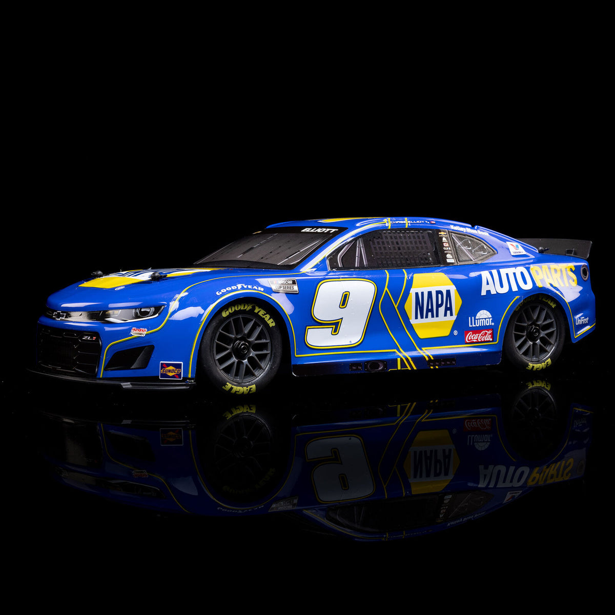 Losi 1/12 NASCAR RC Racecar Chase Elliot No. 9 NAPA 2025 Chevrolet Camaro ZL1 2S AWD RTR Brushed On-Road (Battery & Charger Included)