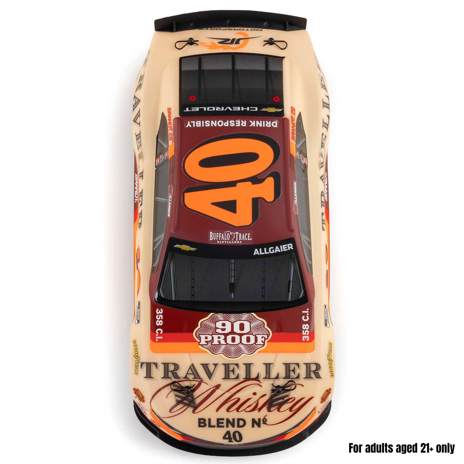 1/12 Losi NASCAR 2026 Justin Allgaier No. 40 Traveller Whiskey (Battery & Charger Included)