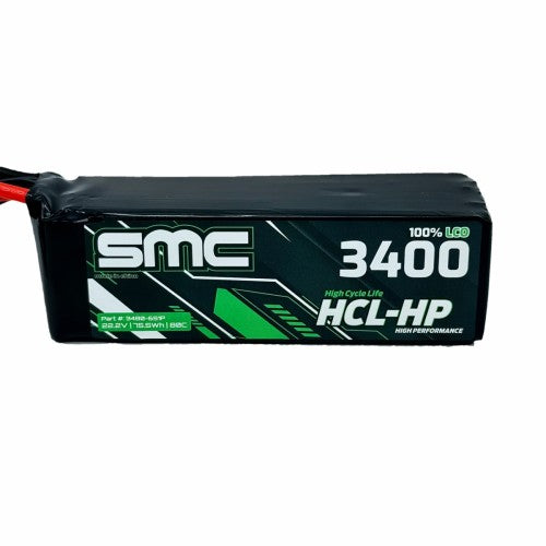 SMC HCL-HP 22.2V 3400mAh 80C Flight Pack Lipo Battery