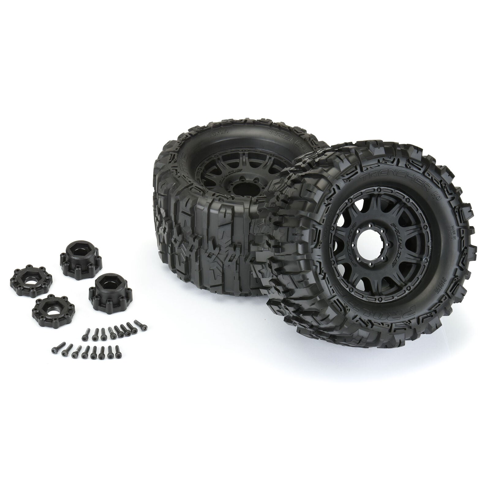 Pro-Line Trencher HP Belted 3.8" Pre-Mounted w/Raid Wheels Monster Truck Tires (2)