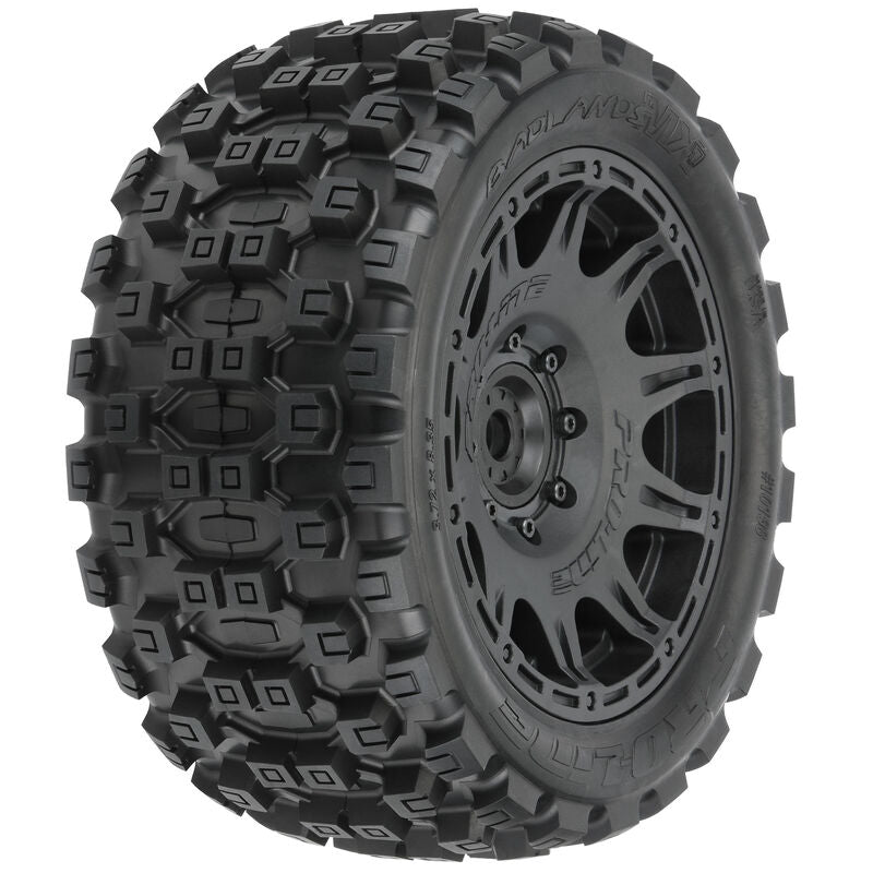 Pro-Line 1/6 Badlands MX57 5.7” Tires Mounted Raid 8x48 Removable 24mm Hex Wheels (2)