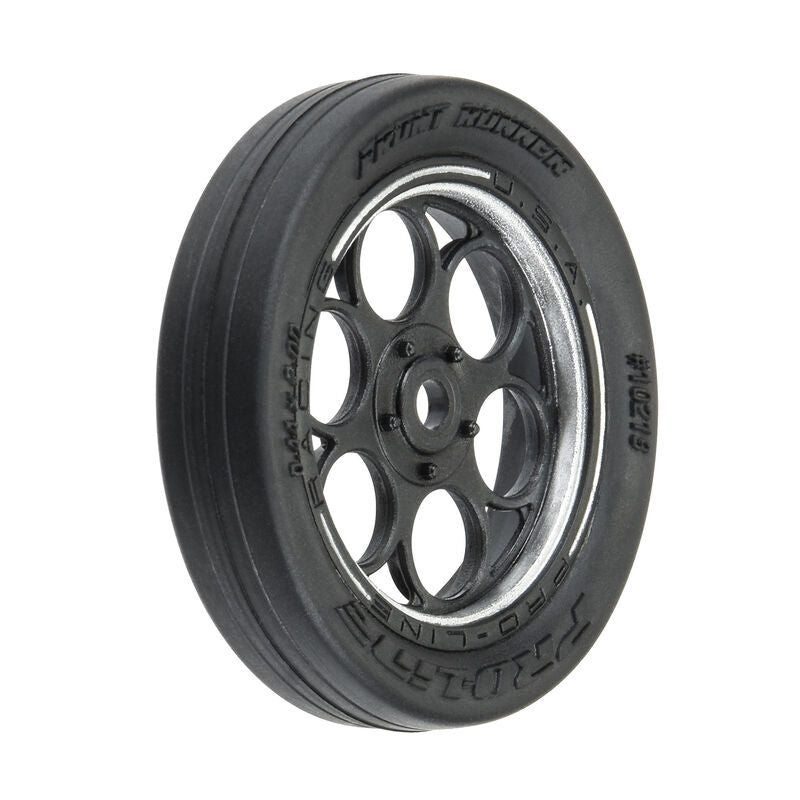 Pro-line 1/16 Front Runner Front Tires MTD 8mm Black/Silver (2): Mini Drag