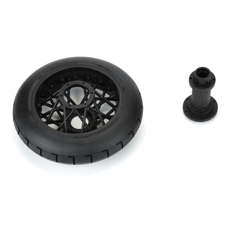 Pro-Line 1/4 Supermoto S3 Motorcycle Rear Tire MTD Black (1): PROMOTO-MX