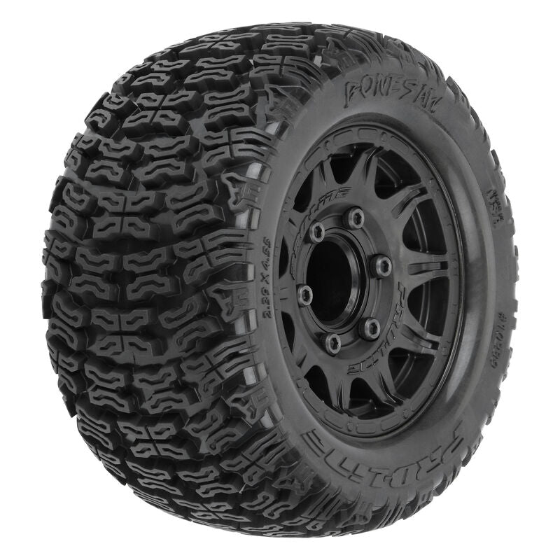 Pro-Line 1/10 Bonesaw F/R 2.8" MT Tires Mounted 12mm/14mm Black Raid (2)