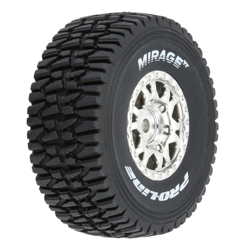 ProLine 1/16 Mirage TT F/R Tires MTD 12mm Silver Impulse (4): Mojave Grom