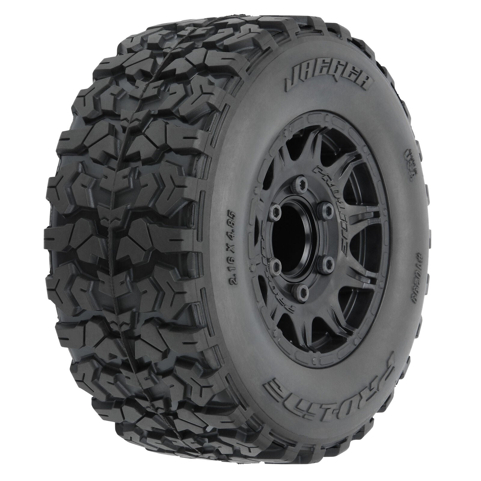 Pro-Line 1/10 Jaeger HP BELTED F/R 2.8" MT Tires MTD 12mm/14mm Black Raid (2)