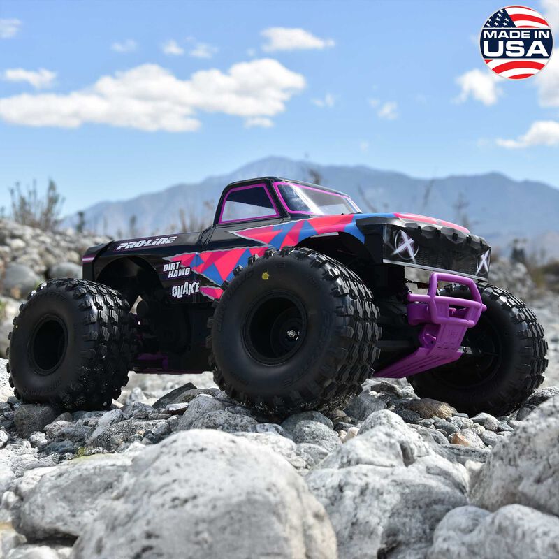 Set Di 4 Pneumatici Pro-Line Dirt Hawg 2.0 Con Cerchi Neri (2.6") Per ARRMA 1/10, QUAKE & GORGON - Foto 2