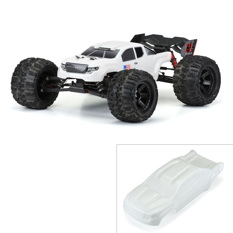 Pro-Line 1/8 Pre-Cut Brute Bash Armor White Body: ARRMA Kraton 6S