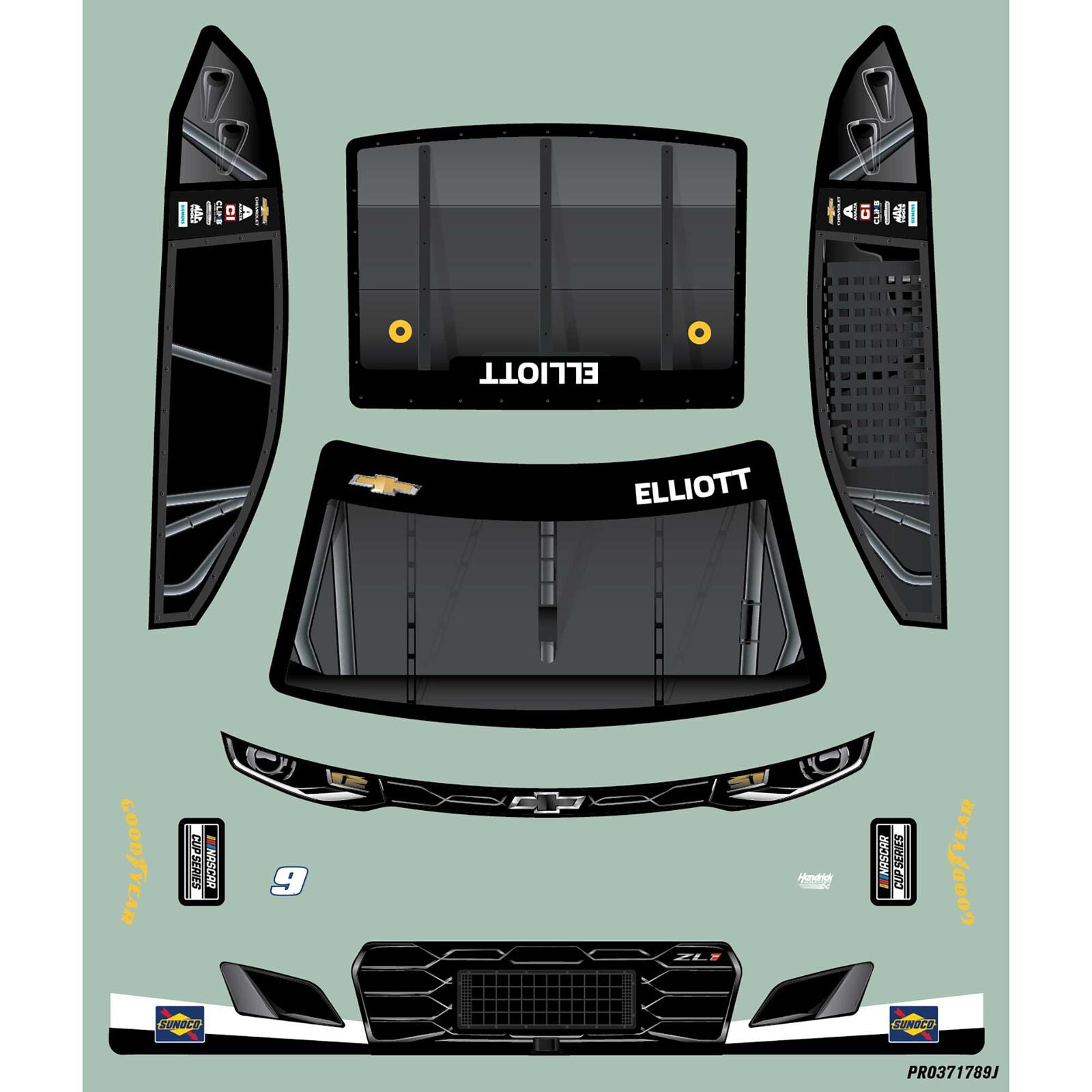 Pro-Line Limited Edition 1/12 Pre-Painted Chase Elliott #9 Amazon Prime 2025 Body: NASCAR GROM