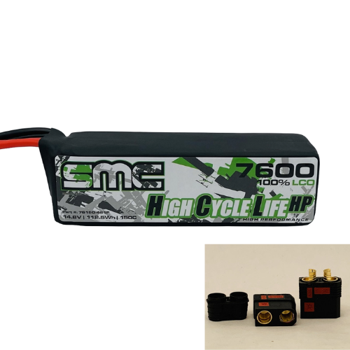 SMC HCL-HP 4S 14.8V 7600mAh 150C G10 Protection Plates LiPo Battery