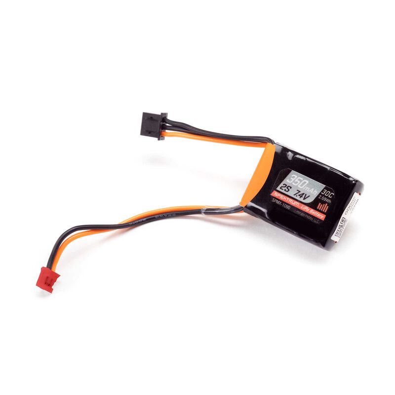 Spektrum RC 7.4V 350mAh 2S 30C LiPo Battery: PH2.0