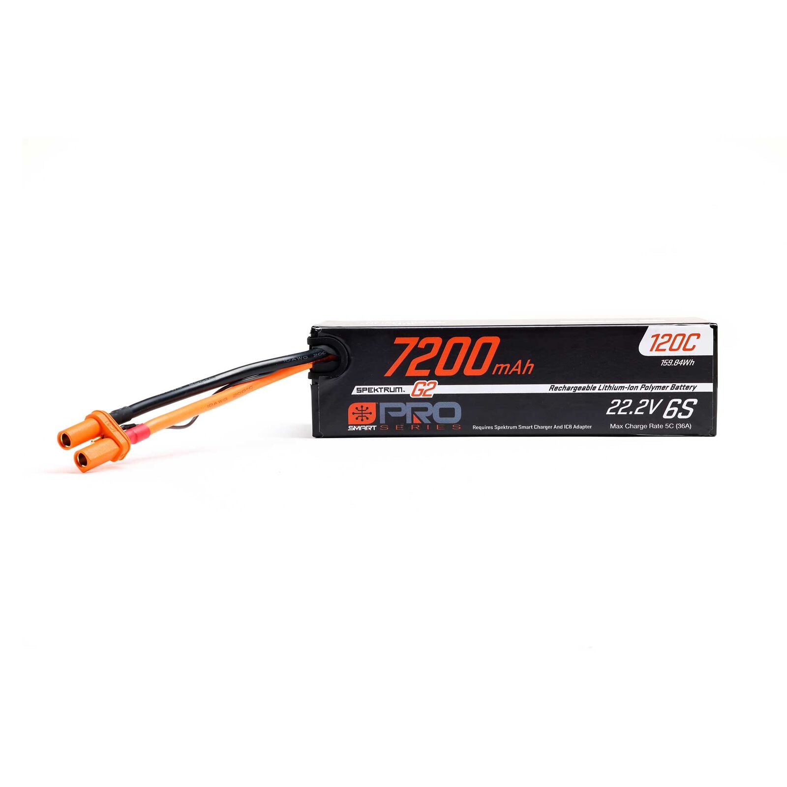 Spektrum Accessories 22.2V 7200mAh 6S 120C Smart G2 LiPo: IC5