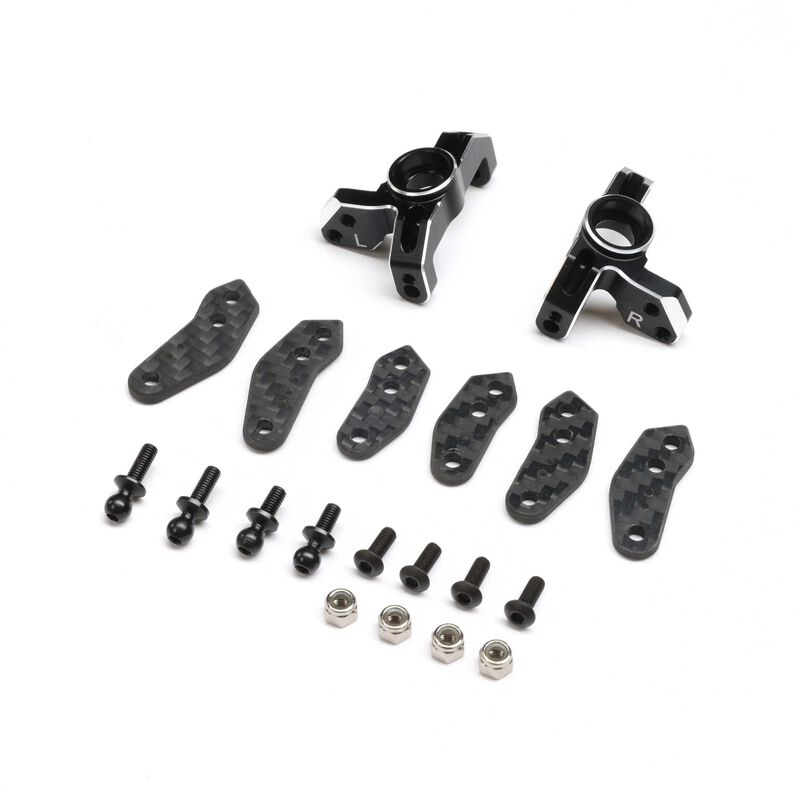 Team Losi Racing Spindle Set, Aluminum, Black: 22S Sprint