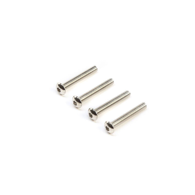 Team Losi Racing Tornillos de cabeza semiesférica izquierda de 3x20 mm (4) *Discontinuado