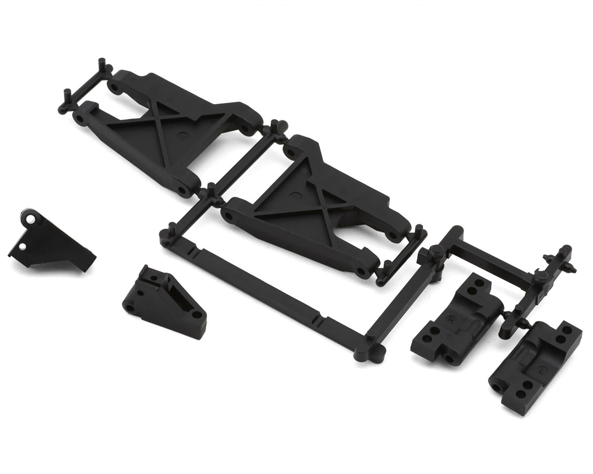 Team Associated RC10 Rear Suspension Arms w/Front & Rear Arm Mounts (Black)