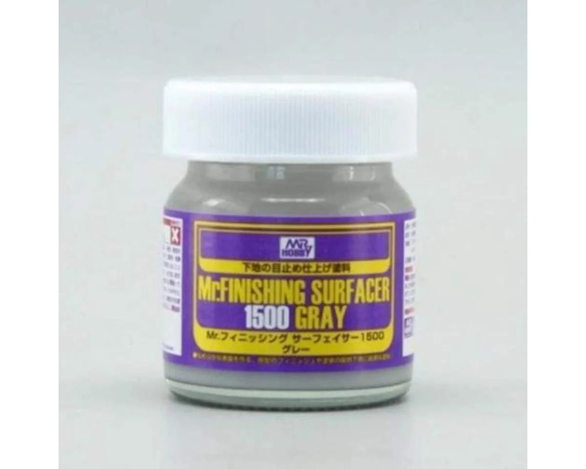 GSI Creos Mr. Hobby Aquious Surfacer 1500 Base Sealing lacquer Paint (Grey) (40ml)