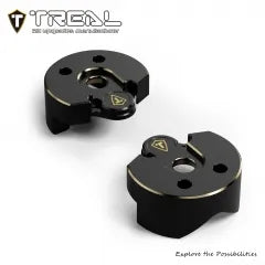 TREAL Brass Outer Portal Covers(2pcs) CNC Machined Upgrades Heavy Weight for Axial AXP8 Gilamon