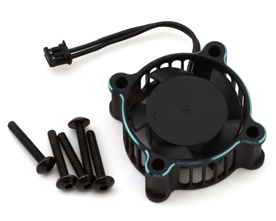 Cayote Crest X/X Evo Aluminum 25x25x10mm ESC Cooling Fan (Black/Aurora Green)