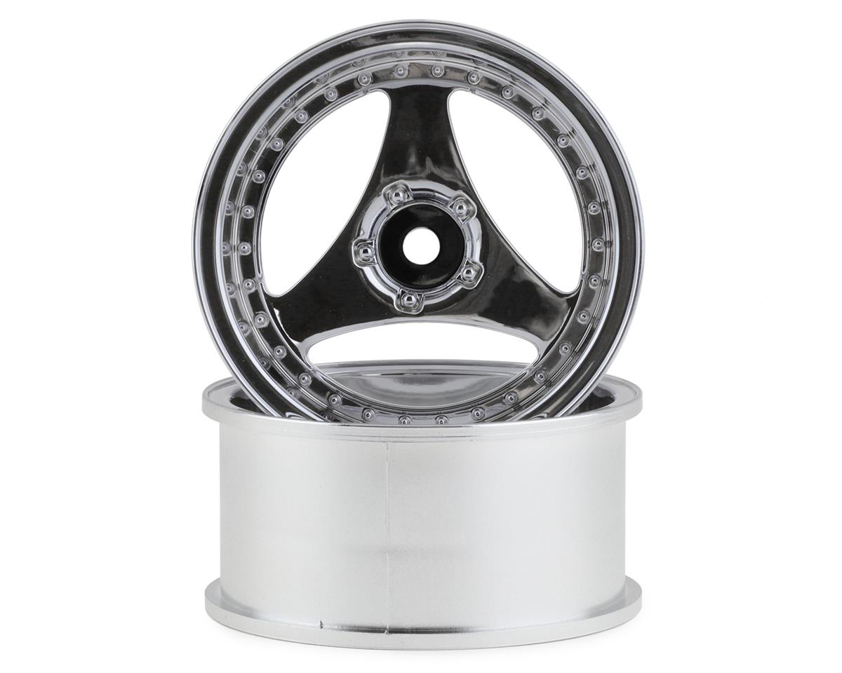 Mikuni Yokohama Advan Oni Kai Drift Wheels (Matte Silver) (2) (7mm Offset)