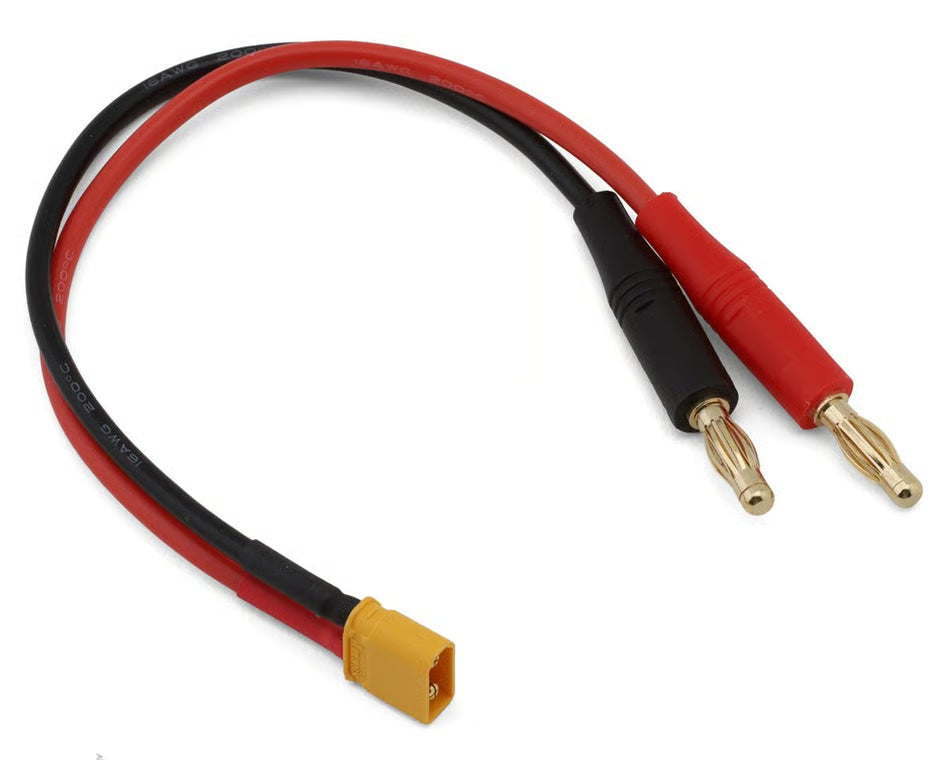 EcoPower Heavy Duty XT30 Ultra Plug Charge Lead (Male XT30 to 4mm Banana)