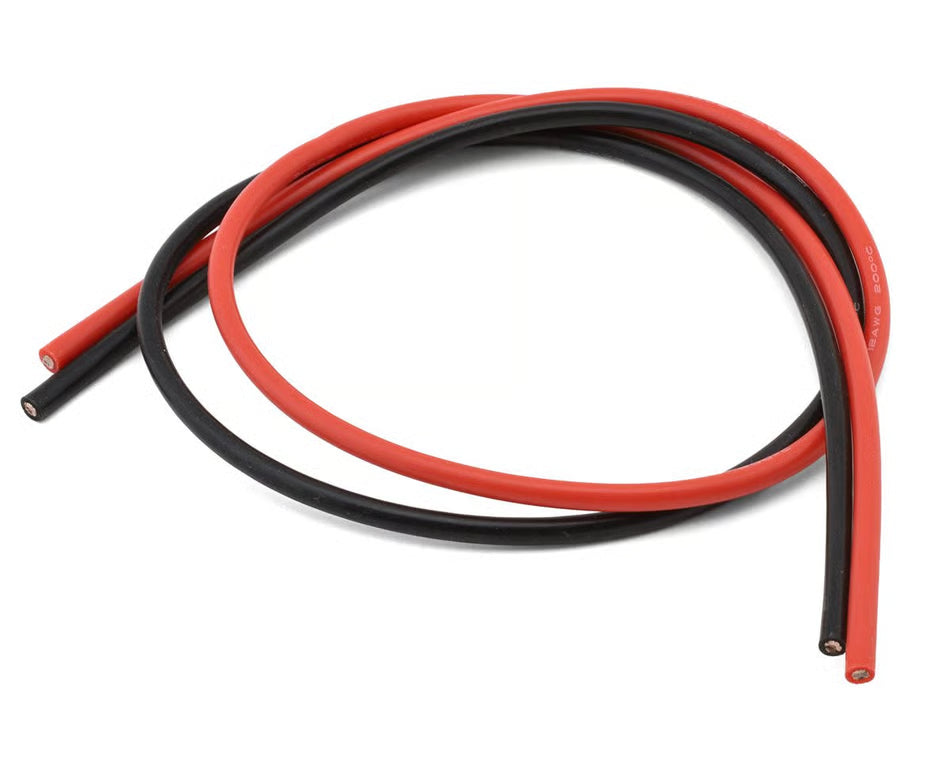EcoPower Silicone Hookup Wires (Red & Black) (2) (12AWG)