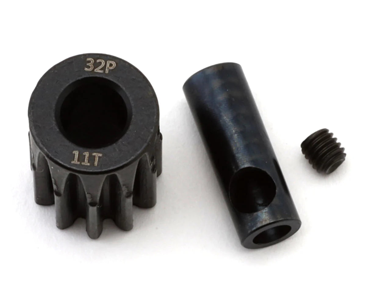 EcoPower Steel 32P Pinion Gear (Mod .8) (5mm Bore) w/3.17mm Reducer Sleeve (Assorted Sizes)