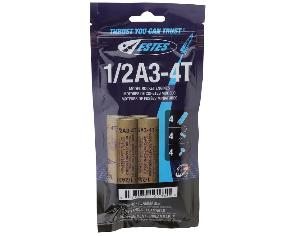 Estes 1/2A3-4T Bagged Rocket Engines (4)