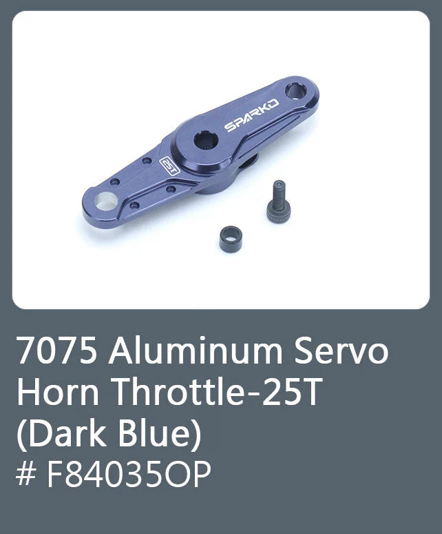 Sparko F8 F84035OP 7075 Aluminum Servo Horn Steering-25T (Dark Blue)