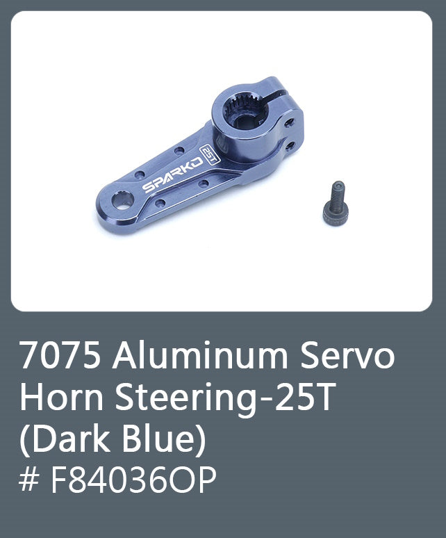 Sparko F8 F84036OP 7075 Aluminum Servo Horn Throttle-25T (Dark Blue)