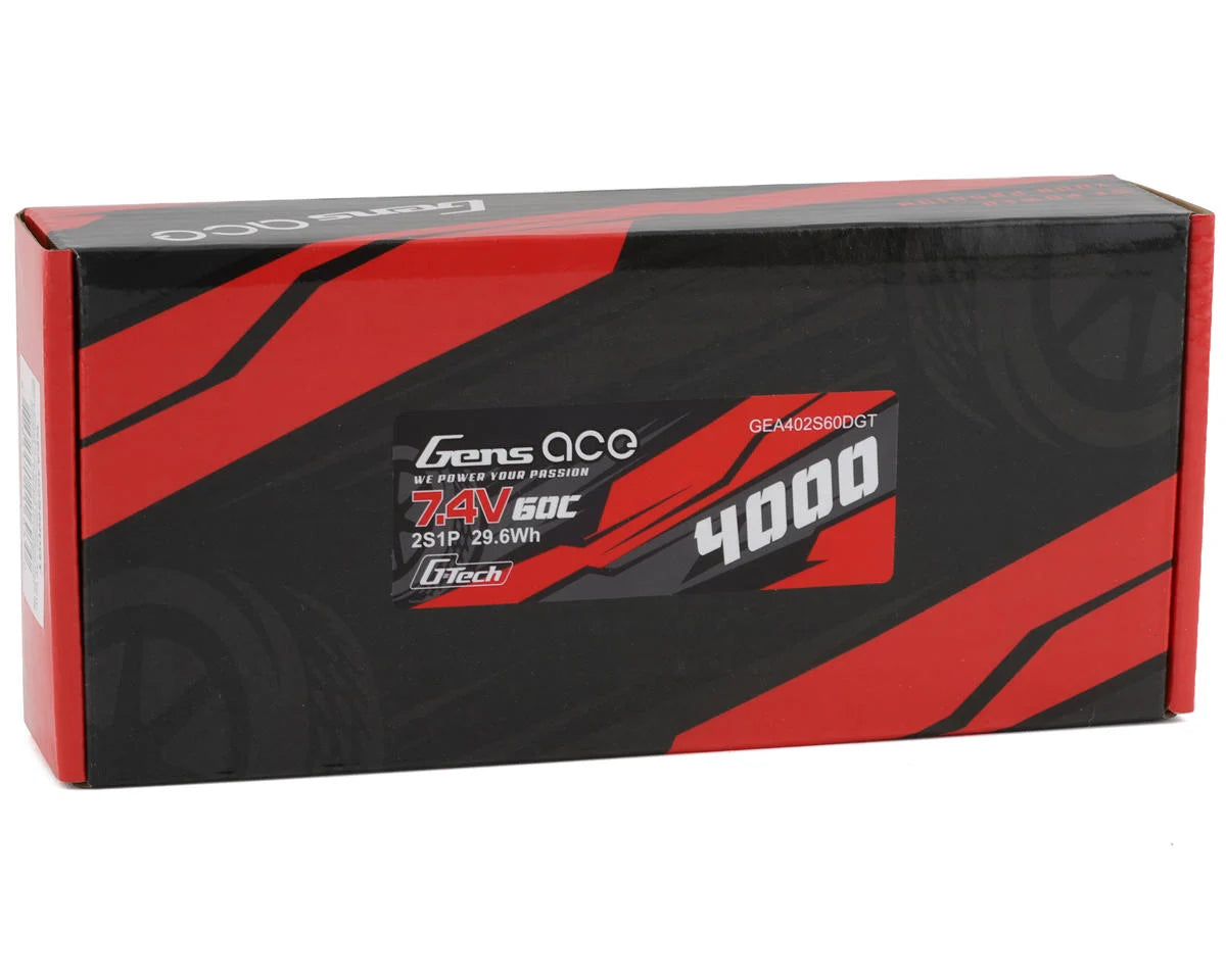 Gens Ace 2S G-Tech Smart LiPo Battery 60C (7.4V/4000mAh) w/T-Style Connector (Tamiya)