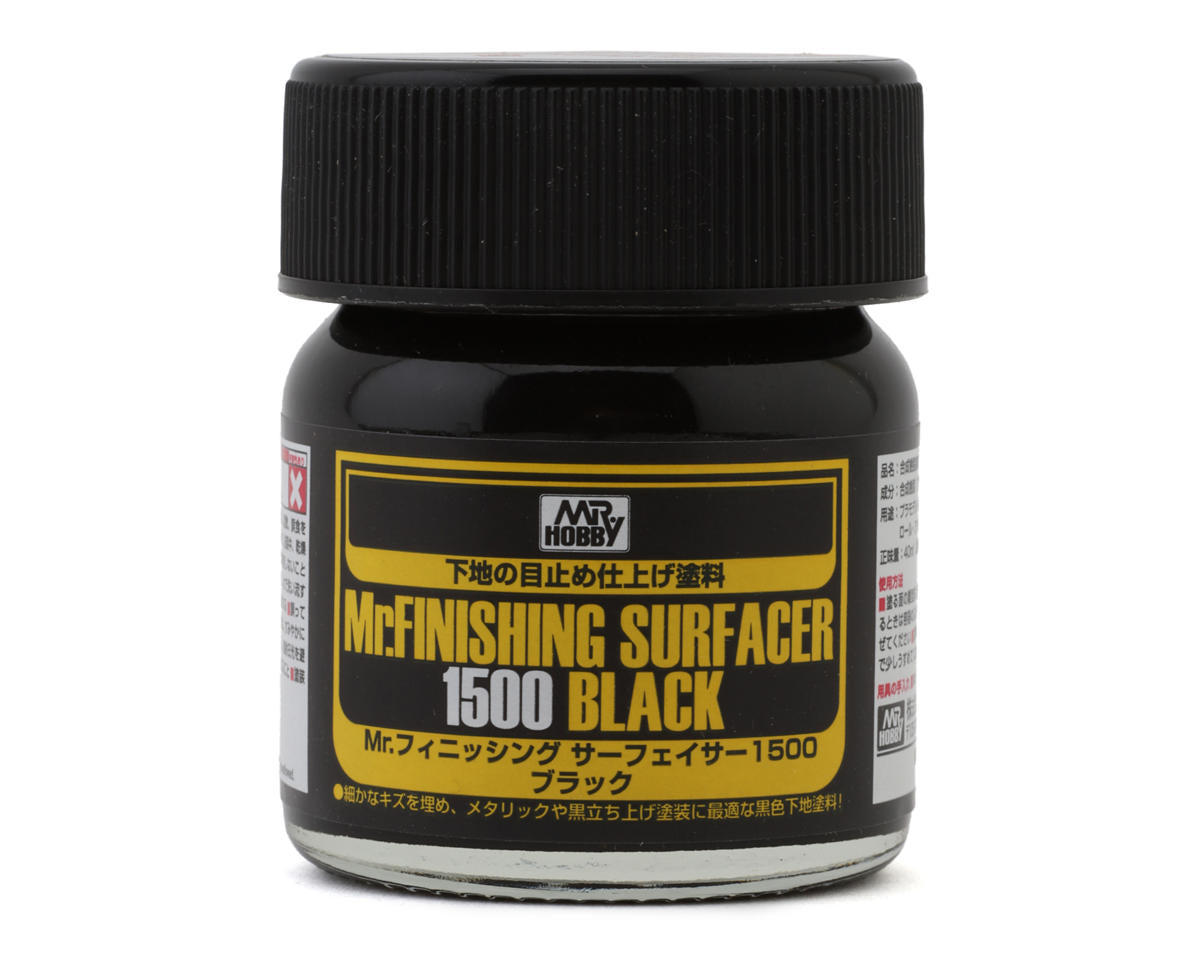 GSI Creos Mr. Hobby Aquious Surfacer 1500 Base Sealing lacquer Paint (Black) (40ml)