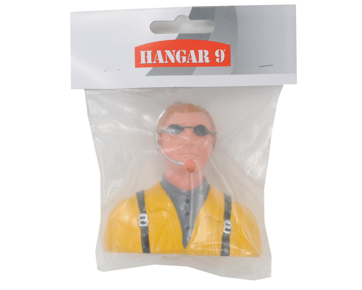 Hangar 9 "Civilian" 1/7 Yellow Pilot Figure w/Headset, Mic, & Sunglasses