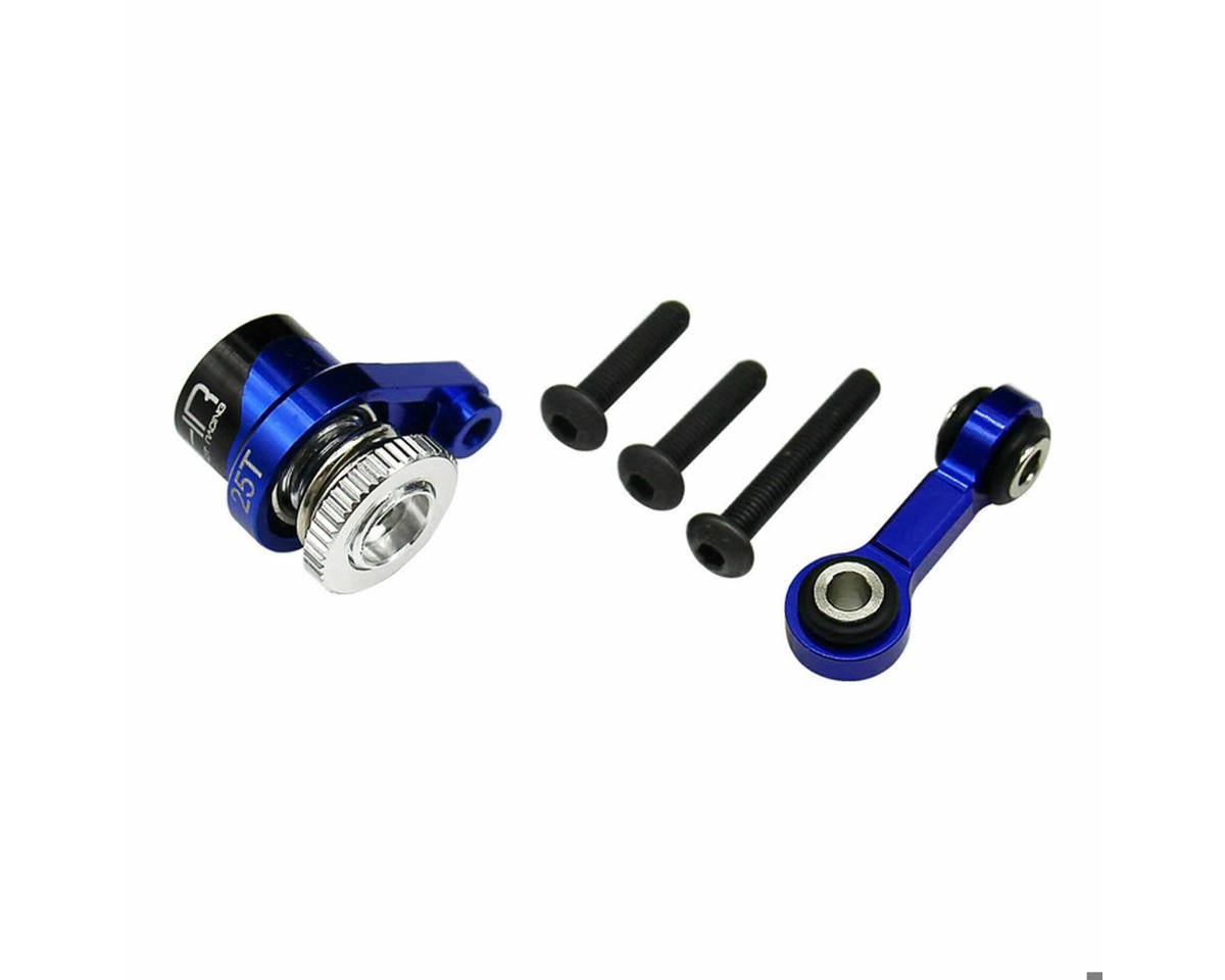 Hot Racing Aluminum Servo Saver for Traxxas® Mini Maxx® (Blue) (25T)