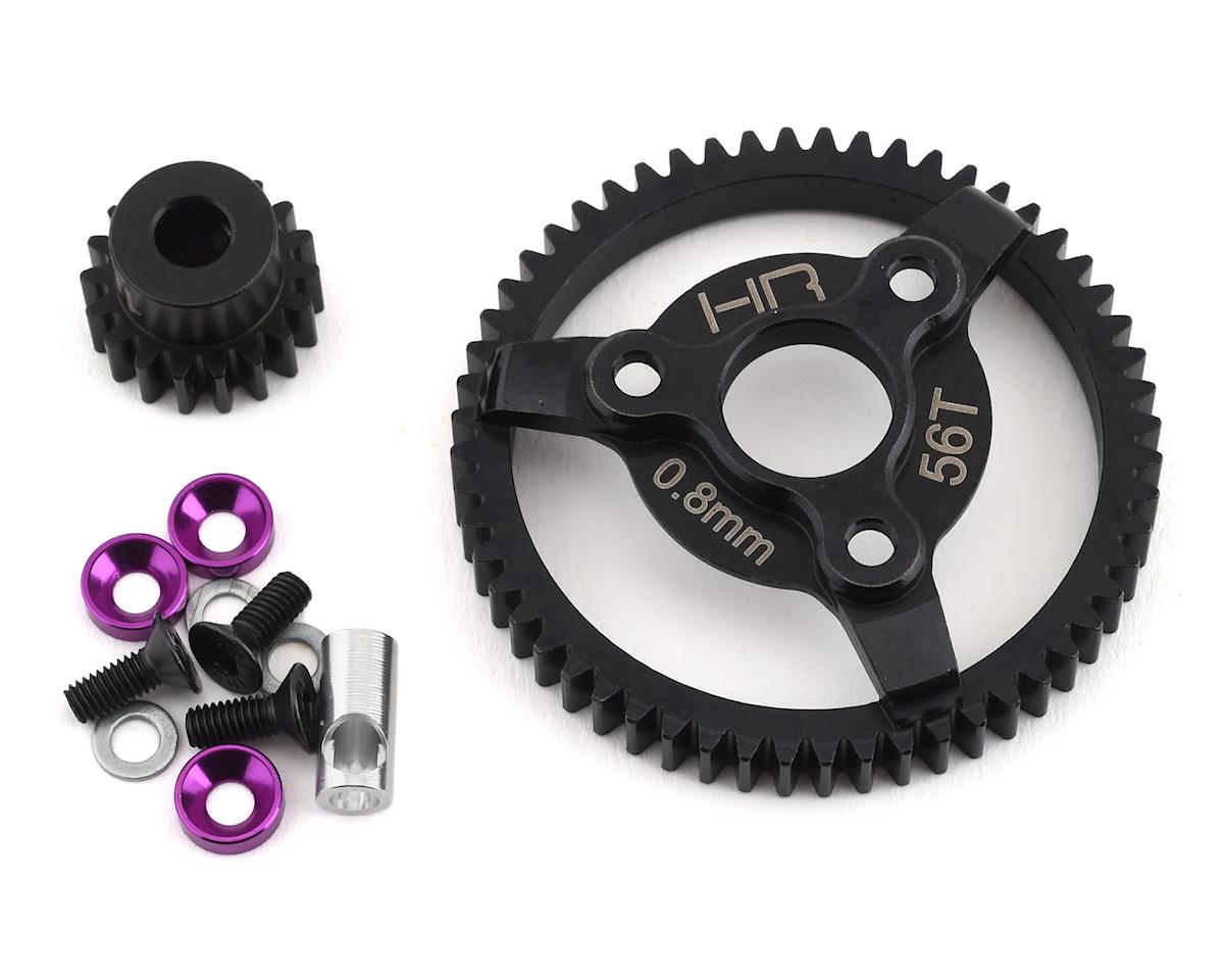Hot Racing Traxxas 32P Steel Pinion & Spur Gear Set (Purple) (18T/56T)