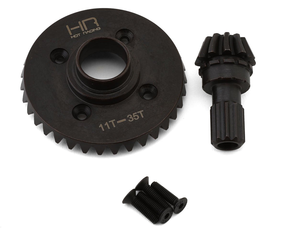 Hot Racing Steel Helical Differential Ring & Pinion Gear for Traxxas X-Max/XRT (Front) (35T/11T)